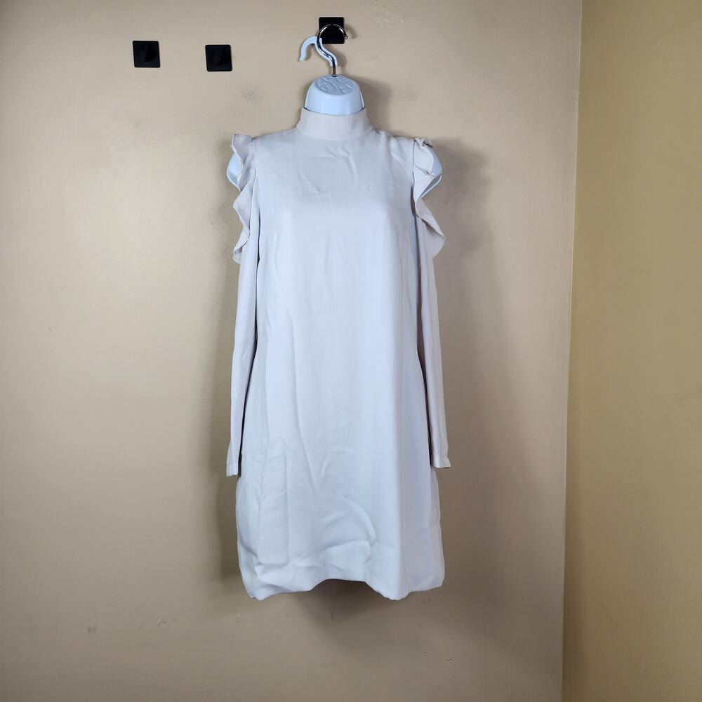 Wai Ming Women’s Dunn Dress Turtleneck Sheath Dress in Cream Size 0